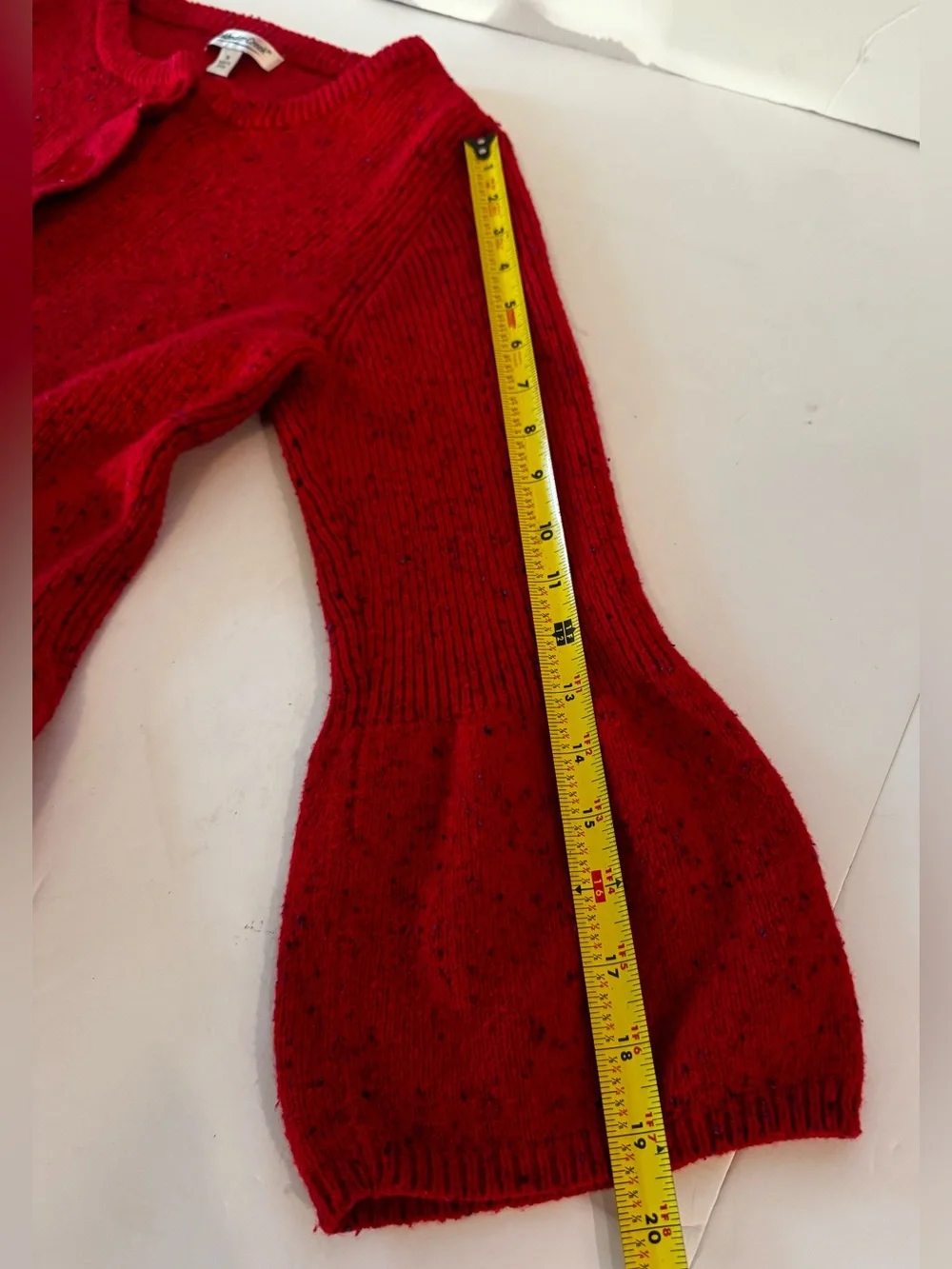 Coldwater Creek Red Peplum Button-Front Cardigan, Preppy Classic Academia- sz M - Picture 14 of 15